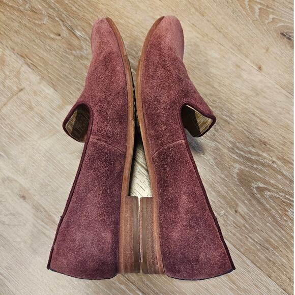 SEBAGO Wine Suede Leather Hutton Smoking Flat sz 6M Classic Minimalist Basic - Picture 8 of 9